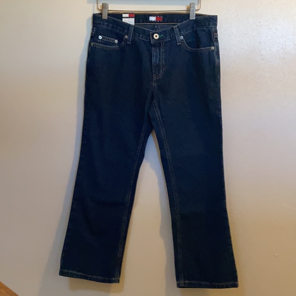 Tommy Hilfiger juniors size 7 dark blue jeans short length NWT vintage